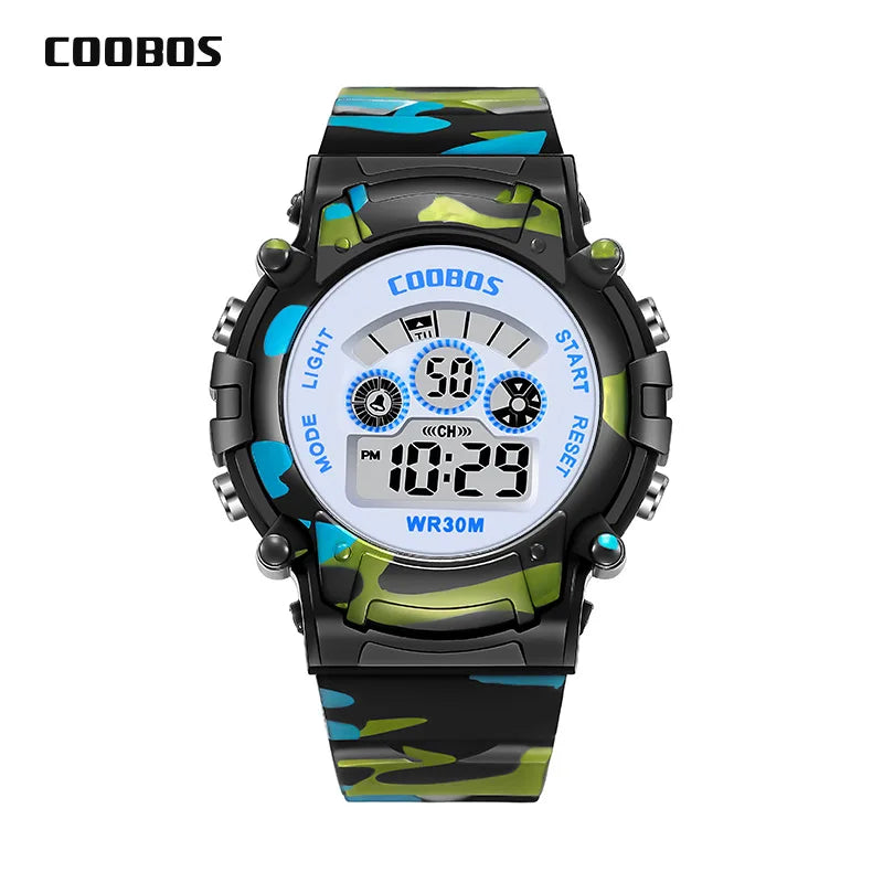 Sport Digital Watch for Kids Waterproof Luminous Children's Electronic LED Watch Fashion Multi-function Week Display Kids Watch