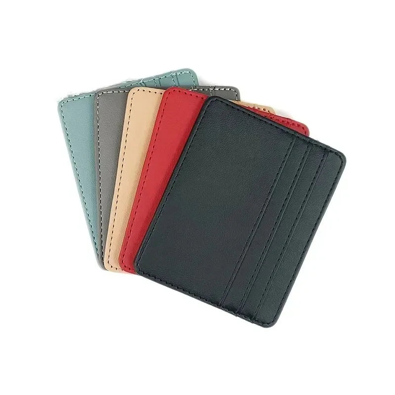 Fashionable men's and women's ultra-thin PU ID card bag credit card holder mini credit card holder