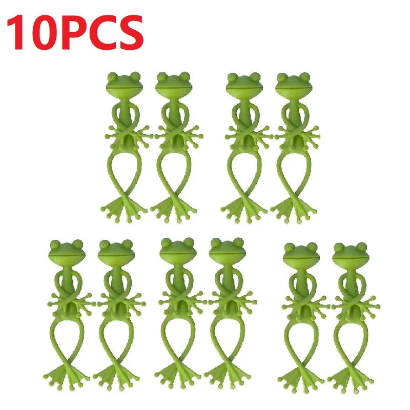 1/3/5/10PCS Frog Plant Stand Tomato Plant Support for Plants Gardening Plant Holder Plant Climbing Fixture Clips Garden Supplies