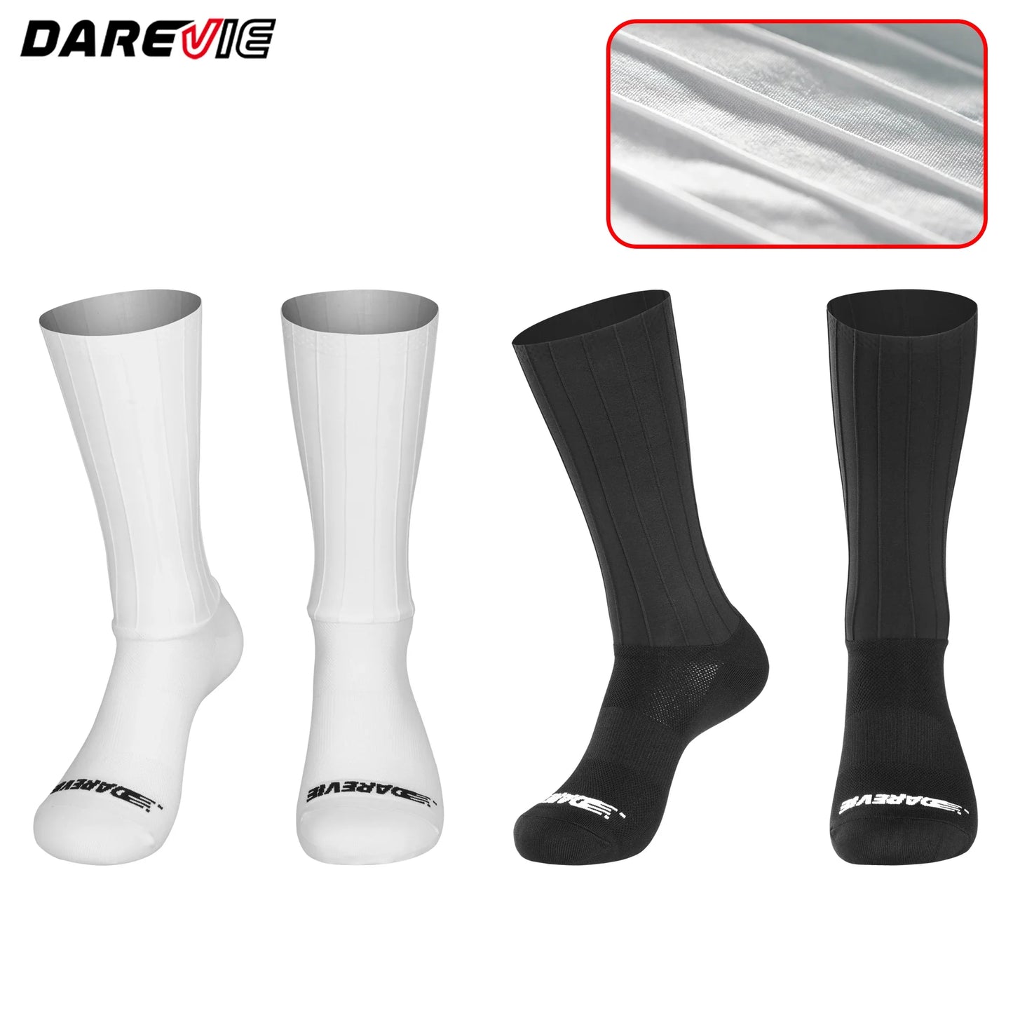 DAREVIE AERO Cycling Man Socks Pro Aerodynamics Socks Elastic Anti-Slip Men's Cycling Socks Outdoor Sports Bicycle Accessories