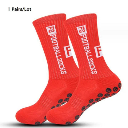 Professional Anti-slip Football Socks Men Women Non-slip Soccer Basketball Tennis Sport Socks Grip Cycling Riding Socks 1 Pair