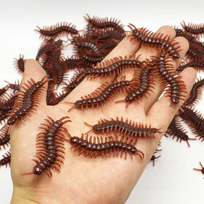 5-50Pcs Funny Cockroaches Joke Decoration Props Rubber Toy Gags Practical Jokes Toys Horrifying Simulation Plastic Centipede
