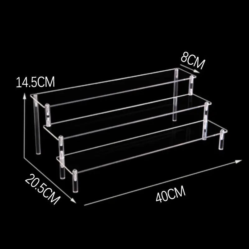 Acrylic Risers for Display 2-5 Tier Acrylic Display Stand Perfume ,Clear Cupcake Stand Holder for Figures Dessert Doll Shelves