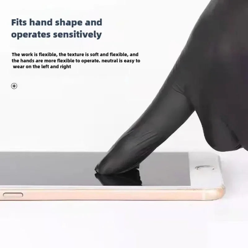 Kitchen Dishwashing Anti-Oil Gloves No Odor High Elasticity High Fit Household Hygiene Nitrile Gloves Multiple Specifications