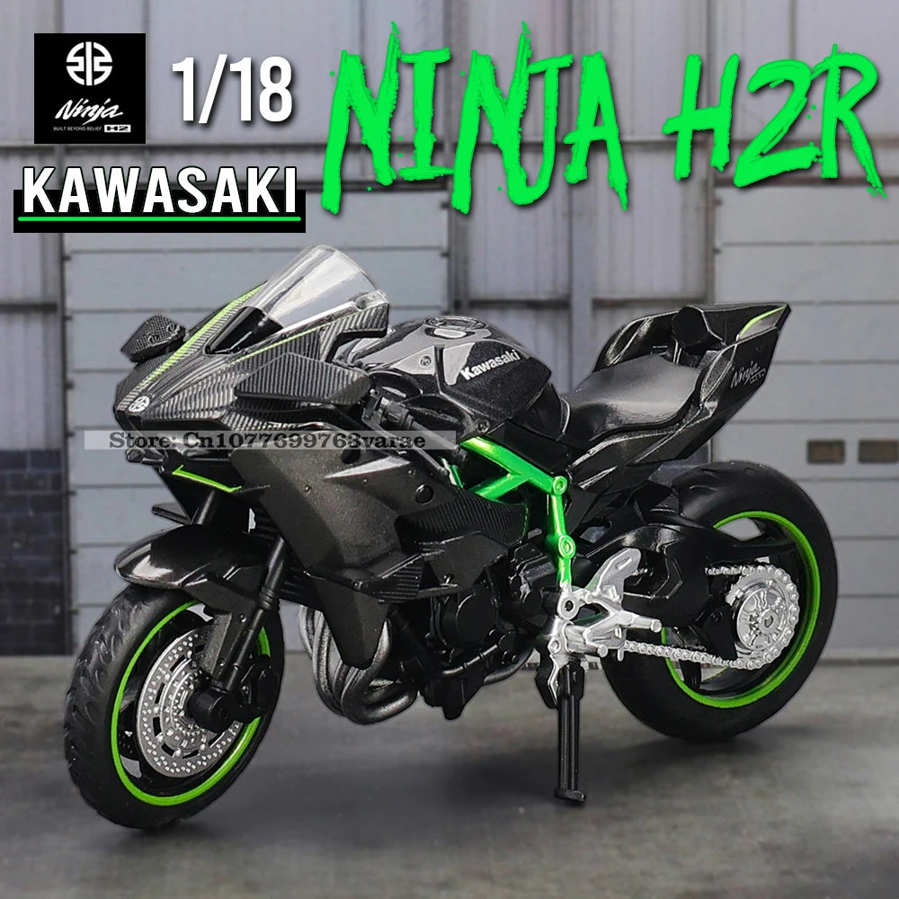 MSZ 1:18 Kawasaki Ninja H2R  GSX-R1000 YAMAHA YZF-R1 Classic Motorcycle Static Model Alloy Die Casting Car Toy Gifts