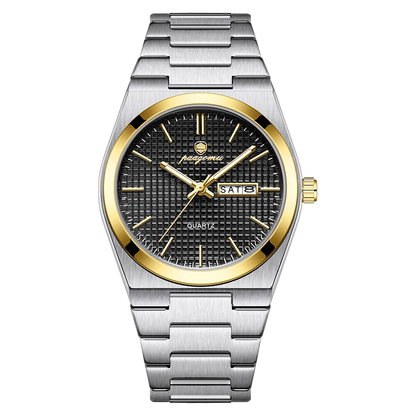 POEDAGAR Luxury Fashion Male Watch Stainless Steel Waterproof Luminous Men's Quartz Watches Casual Date Week Wristwatch For Men