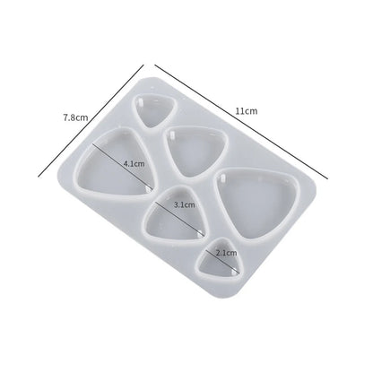 Geometric Earring Pendant Silicone Mold Round Epoxy Resin Mould For DIY Ornaments Keychain Necklace Charms Epoxy Resin Crafts