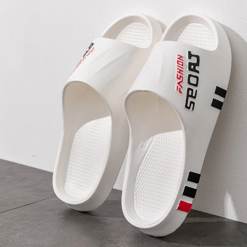 Fashion Men Massage Slippers Indoor Outdoor Sandals Beach Flip Flop Thick Sole Women Slides Summer Non-Slip Men Shower Slippers