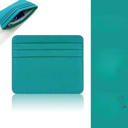 Fashionable men's and women's ultra-thin PU ID card bag credit card holder mini credit card holder