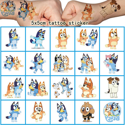 New Bluey Birthday Party Decoration Latex Balloons Bingo Aluminum Film Balloon Disposable Tableware Kids Event Supplies Backdrop