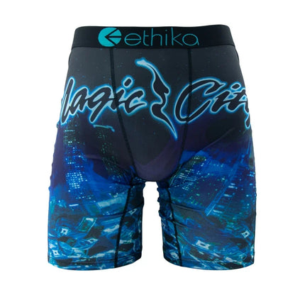 ETHIKA 1Pcs Men Underwear Sexy Boxershorts Breathable Mens Trunks Plus Size S-3XL Man Swimming Underpants Men's Panties Boxers
