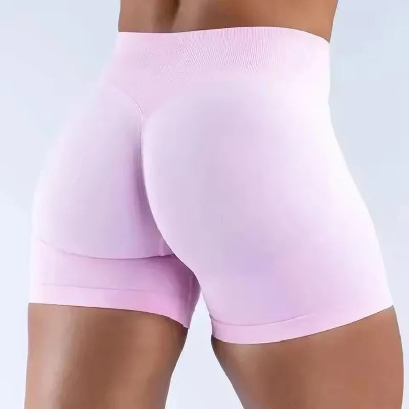 Shorts Women Seamless Yoga Shorts Scrunch Bum Gym Shorts Workout Low Waist Short Leggings Booty Stretch Running Shorts