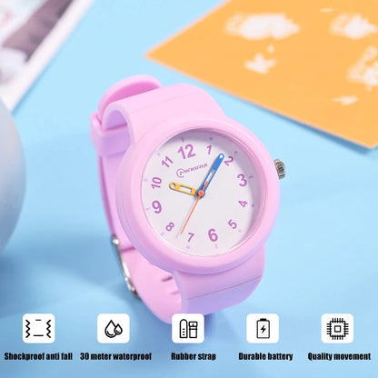 UTHAI CA03 3-12 Year Old Children's Watch Fashion Simple Sports Comfortable Waterproof High Boys Girls Quality Quartz Watches
