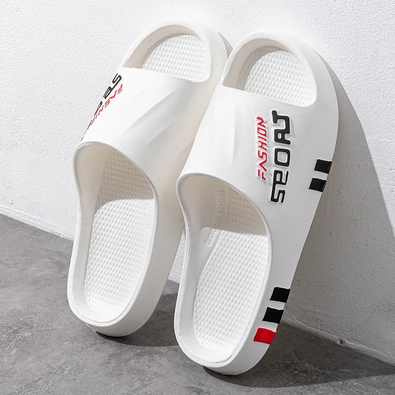 Fashion Men Massage Slippers Indoor Outdoor Sandals Beach Flip Flop Thick Sole Women Slides Summer Non-Slip Men Shower Slippers