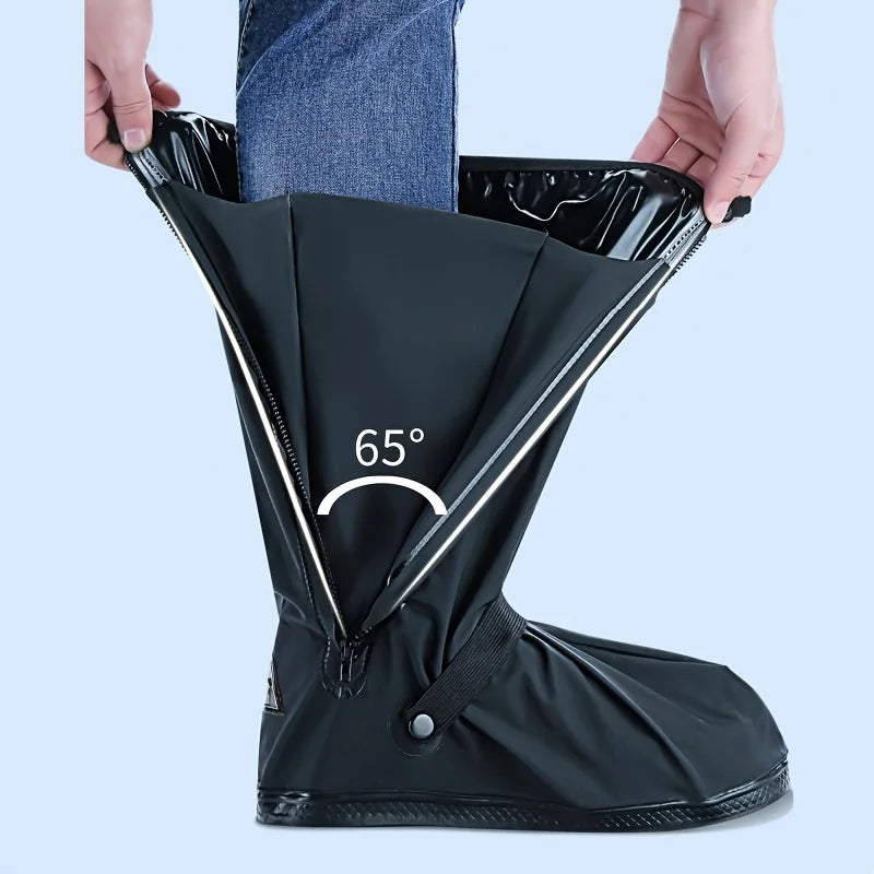1 Pair Motorcycle Scooter Dirt Bike Rain Shoes Cover Non-Slip Boot Covers Unisex Bicycle Shoes Protectors For Rainy Snowy Day