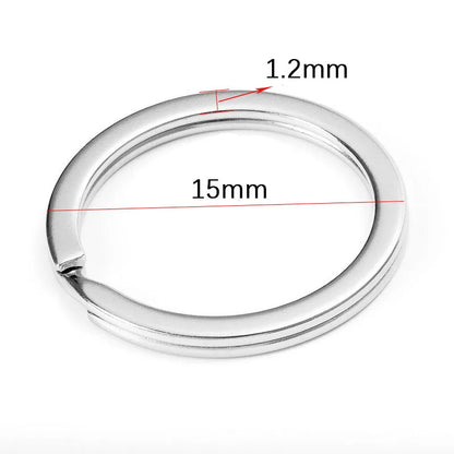 20pcs Stainless Steel Key Rings 20/25/28/30/35mm Round Flat Line Split Rings Keyring for Jewelry Making Keychain DIY Findings