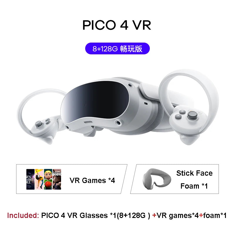 Pico 4 PRO VR Streaming Game Glasses Advanced All In One Virtual Reality Headset Display 55 Freely Popular Games 256GB 3D 8K