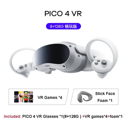 Pico 4 PRO VR Streaming Game Glasses Advanced All In One Virtual Reality Headset Display 55 Freely Popular Games 256GB 3D 8K