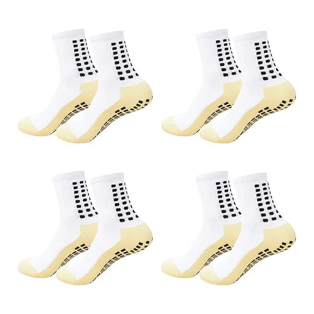4 Pairs Anti-slip Football Socks Men Woman Non-slip Soccer Basketball Tennis Sport Socks Grip Cycling Riding Yoga Socks