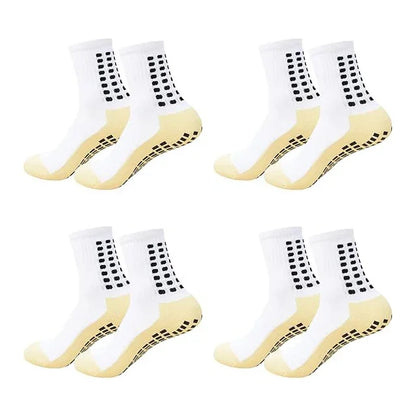 4 Pairs Anti-slip Football Socks Men Woman Non-slip Soccer Basketball Tennis Sport Socks Grip Cycling Riding Yoga Socks