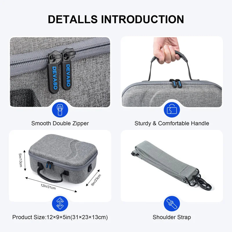 For Meta Quest 3 Storage Case VR Glasses Accessories Travel Carrying Case Portable Handheld Storage Bag