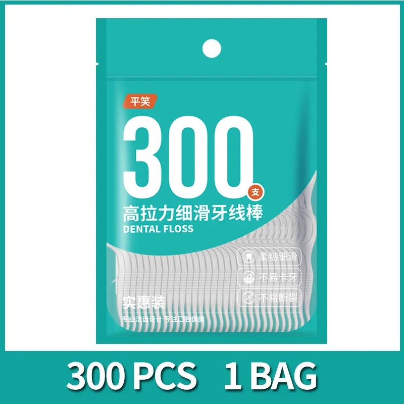 Wholesale 600PCS Dental Floss Dental Floss Picks Clean Between Teeth Interdental Brush Toothpick Floss Picks Oral Hygiene Care