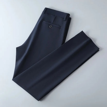 Men's smart casual pants elastic sports men's quick drying pants spring and autumn straight leg office black navy blue work pant