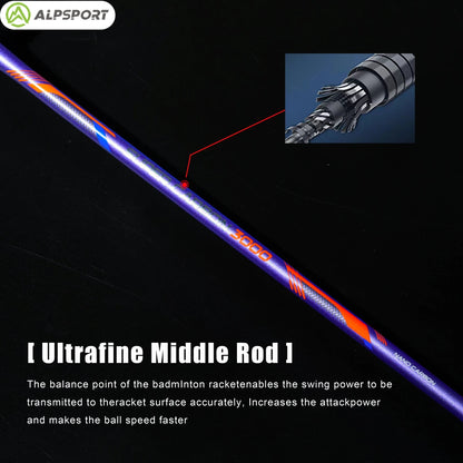 ALP GJ 10U Ultralight 52g T800 Bow And Arrow Badminton Racket Authentic Tensile Force 13kg Outdoor Sports Carbon Fiber Titanium