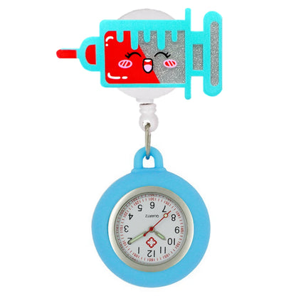 Hospital Medical Workers Cartoon Shiny Nurse Doctor Badge Reel Retractable FOB Pocket Watch Clip Hang Students Clock Watches