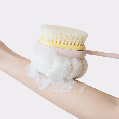 Rub Bath Brush Long Handle Rub Towel Rub Back Artifact Double-Sided Rub Soft Hair Bath Brush Detachable Bath Power
