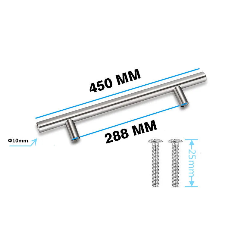 Black Gold Cupboard Handle Brushed Stainless Steel Kitchen Cabinet Door Knob Furniture Drawer Pull  Hardware Pulls  Bar Handle