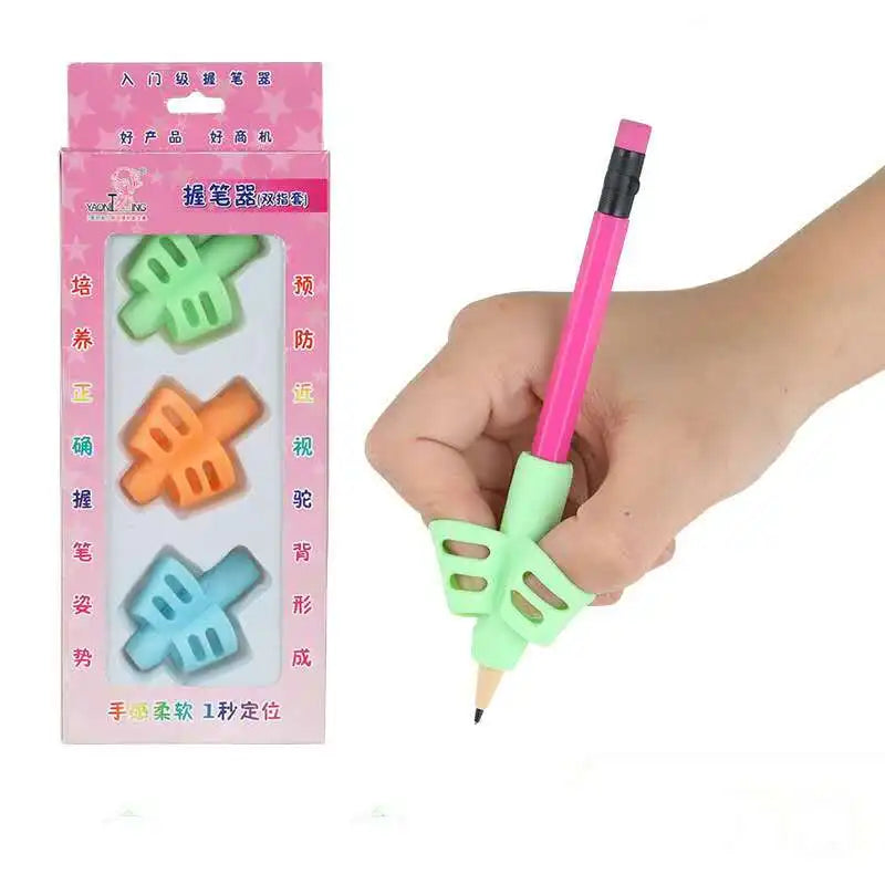 1/3pcs Children Writing Pencil Pan Holder Kids Learning Practise Silicone Pen Aid Grip Posture Correction Device for Students