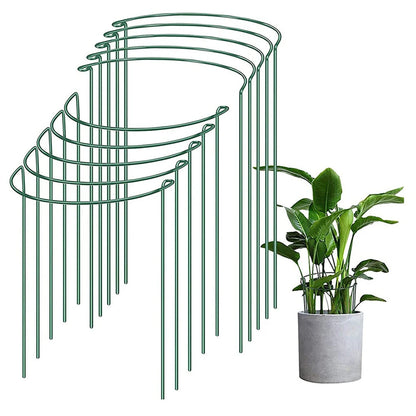 2pcs Sturdy Metal Plant Support Stakes Plant Climbing Support Frame For Garden Keep Flowers Vegetables Growth Fixed Rod