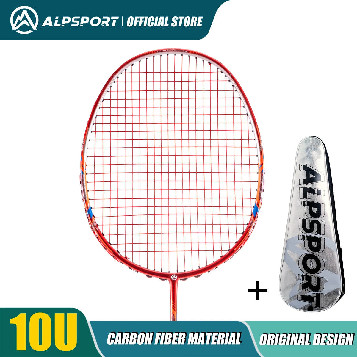 ALP GJ 10U Ultralight 52g T800 Bow And Arrow Badminton Racket Authentic Tensile Force 13kg Outdoor Sports Carbon Fiber Titanium