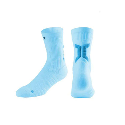 Veidoorn High Quality Sport Socks for Men Mid Calf Length Running Basketball Socks Thicken Non Slip Camping Cycling Stocking