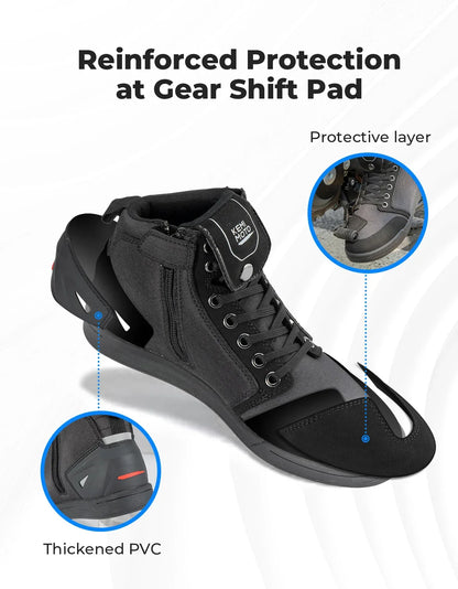 Motorcycle Shoes Men Riding Boots Casual Flat Shoes Anti-collision Toe Heel Protection Outdoor Cycling Motobike Sports Sneakers