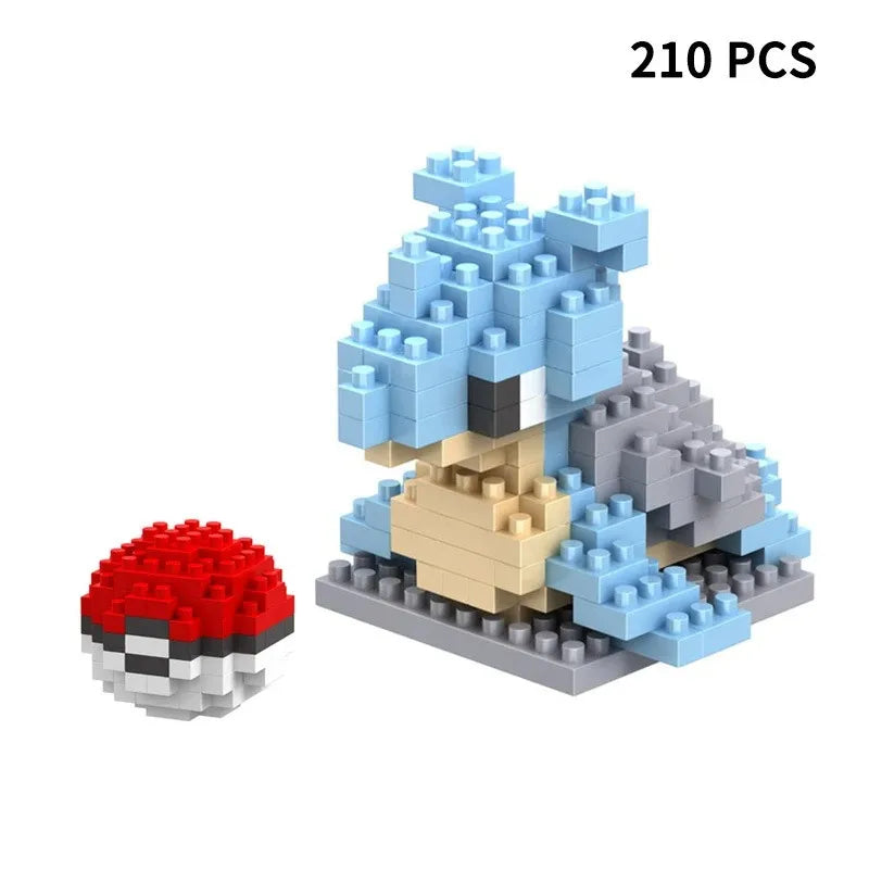 Building Blocks Assembly Anime Picachu Charizard Doll Blastoise Bulbasaur Gengar Bricks Figures Toy for Kid Gift hot