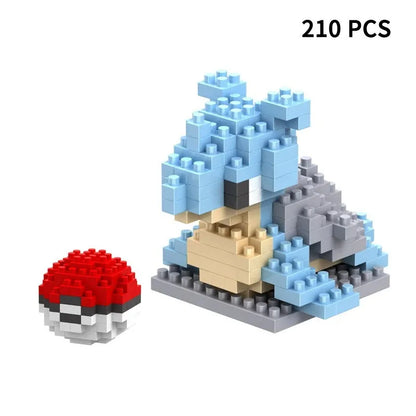 Building Blocks Assembly Anime Picachu Charizard Doll Blastoise Bulbasaur Gengar Bricks Figures Toy for Kid Gift hot