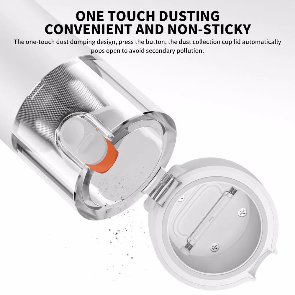 Original XIAOMI MIJIA Portable Handheld Vacuum Cleaner For Home Car Mini Wireless Dust Catcher Collector 13000PA Cyclone Suction