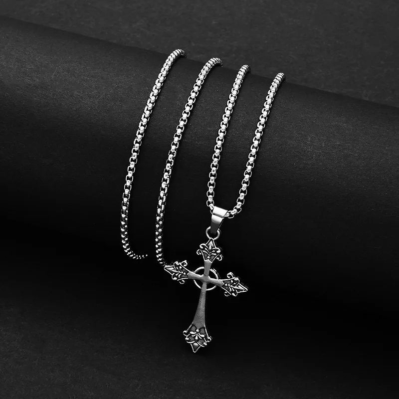 Summer Black Rhinestone Cross Jesus Pendant Choker Necklace for Women Punk Vintage Double Layers Chain 2025 Neck Boho Jewelry