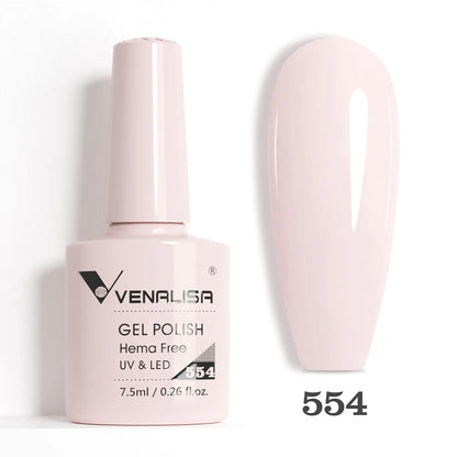 Venalisa HEMA TPO FREE Nail Gel Polish Glitter Gorgeous Full Coverage Soak Off UV LED French Nail Jelly Pink Nude Collection