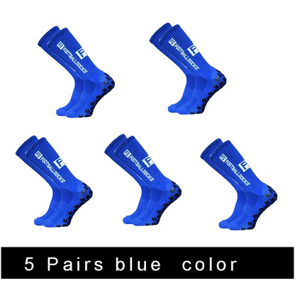 3/1Pair New Style FS Football Socks Round Silicone Suction Cup Grip Anti Slip Soccer Socks Sports Men Women Baseball Rugby Socks
