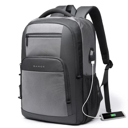 BANGE Sling Travel Laptop Backpack Fits 15.6 Inch Laptop for Men and Women Waterproof with Side Mesh Pocket USB Charging Port