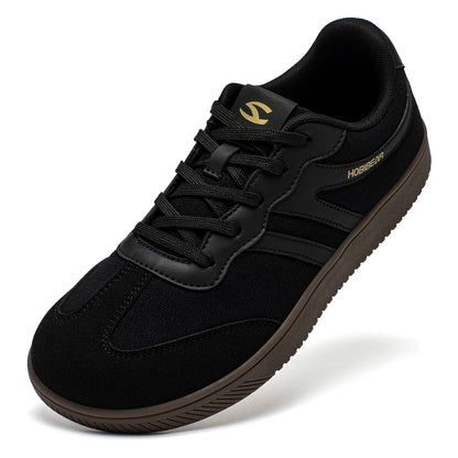 HOBIBEAR Wide Toe Sneakers Unisex Walking Shoes Lace Up fabric Non Slip Casual Sneaker