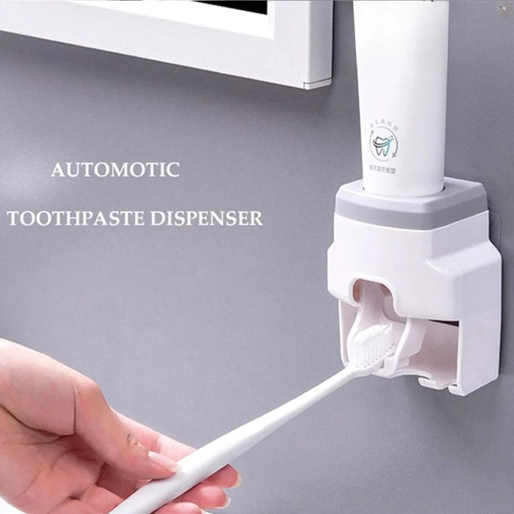 Wall Mount Automatic Toothpaste Dispenser Bathroom Supplies Toothpaste Squeezer Toothbrush Holder toothpaste squeezer