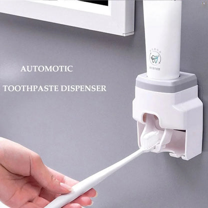 Wall Mount Automatic Toothpaste Dispenser Bathroom Supplies Toothpaste Squeezer Toothbrush Holder toothpaste squeezer