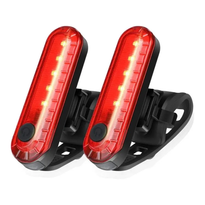 USB Rechargeable LED Bike Tail Light Bright Bicycle Rear Cycling Safety Flashlight 4 Light Mode Options for Road Mountain