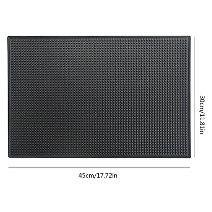 Bar Mat Rubber Coffee Bar Mats Anti-slip PVC Cup Mat Waterproof Heat Resistant Drain Mat for Bar Cafe Barista Cocktail Bartender