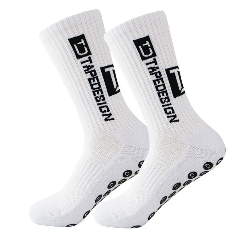 Professional Anti-slip Football Socks Men Women Non-slip Soccer Basketball Tennis Sport Socks Grip Cycling Riding Socks 1 Pair