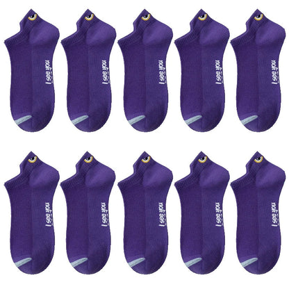 5/10 Pairs Man Short Socks Ankle Boat Socks Breathable Casual Athletic Socks Women Summer Thin Low-Cut Male Socks